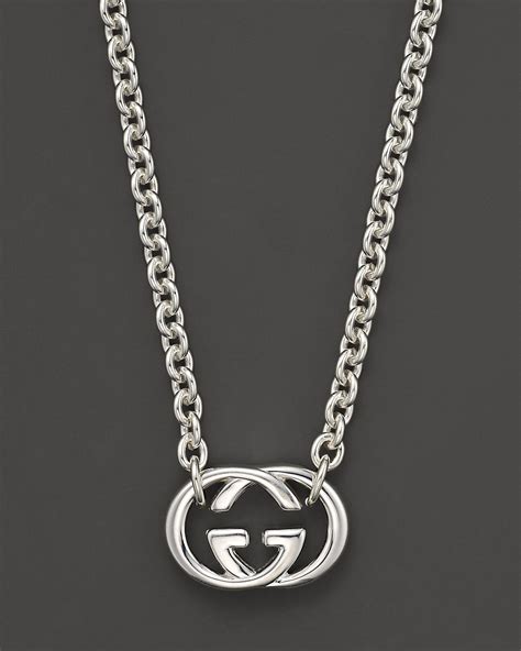 gucci silver necklaces|sterling silver Gucci necklaces.